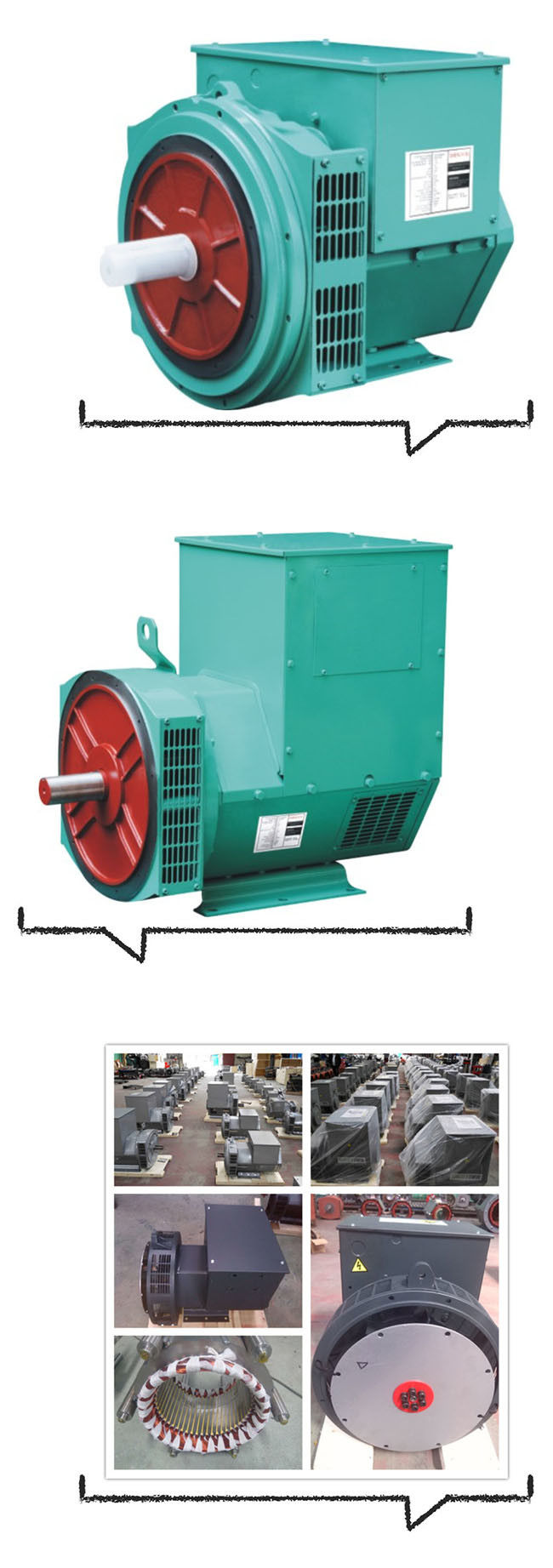 Electric Start 6.5KW Three Phase Brushless Alternator 0