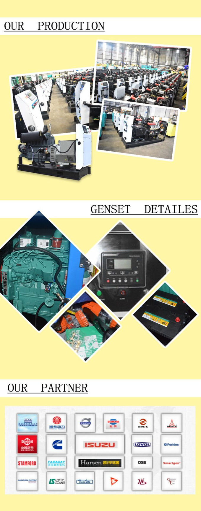 160KW 200KVA 3 Phase Industrial Emergency Generators 0