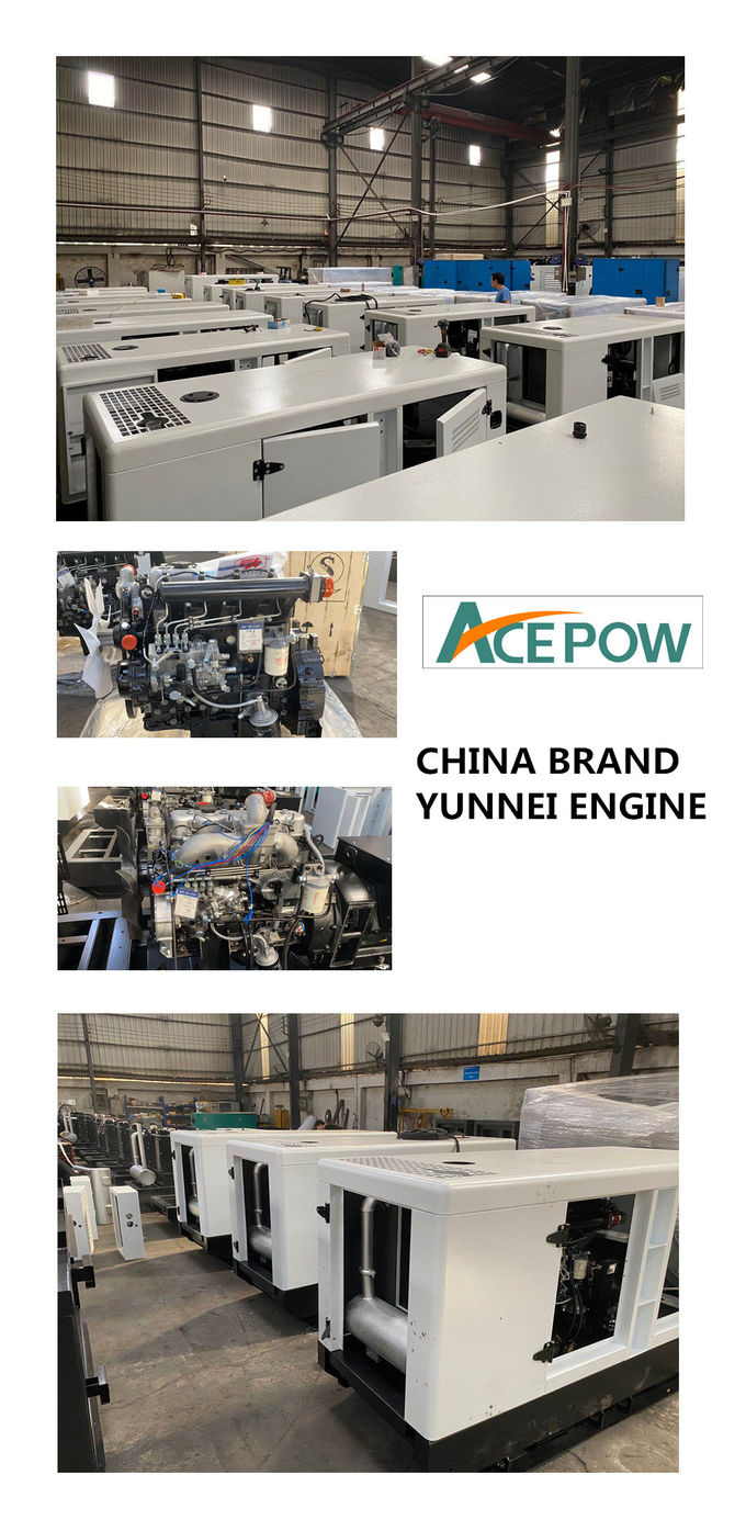 Silent 1500 RPM Standby Diesel Generator , 10KW Silent Diesel Generator 0